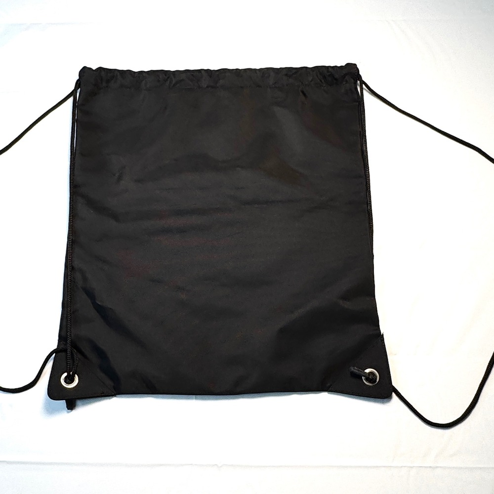 APC Rue Madame Paris Drawstring Backpack Black Heavy Canvas Guitar Logo Bag